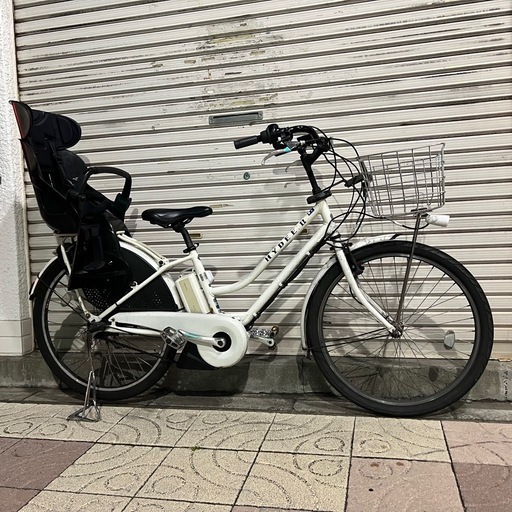 整備済み★ 【HYDEE2 ハイディー】 電動アシスト 自転車 ママチャリ 内装3段 子供乗せ ホワイト