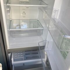☆中古￥13,800！AQUA　126㍑2ドア冷蔵庫　家電　2019年製　AQR-13H(S)型　幅48㎝ｘ奥行56㎝ｘ高さ116㎝　【BJ011】
