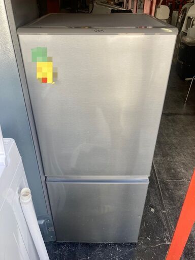 ☆中古￥13,800！AQUA　126㍑2ドア冷蔵庫　家電　2019年製　AQR-13H(S)型　幅48㎝ｘ奥行56㎝ｘ高さ116㎝　【BJ011】