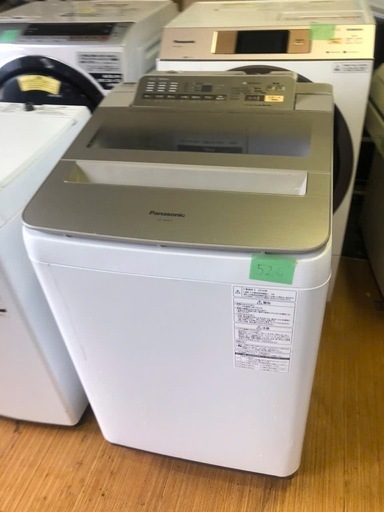 NO 520 福岡市内配送設置無料✨　パナソニック Panasonic 全自動洗濯機 （8.0kg） 即効泡洗浄 エコナビ シャンパン NA-FA80H3-N