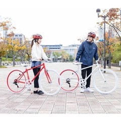 新品未使用　クロスバイク 自転車 700×28C シマノ6段変速 SHIMANO 軽量 初心者 女性 通勤 通学 街乗はり 
