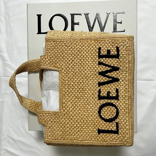 【新品未使用】正規品　LOEWE ロエベ トート スモール ロエベフォント A685B59X03 カゴバッグ ラフィア