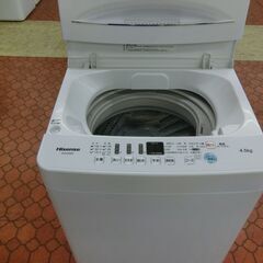 ID 190818　洗濯機4.5K　ハイセンス　２０１９年　HW-E4503