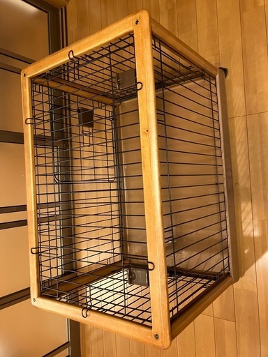 ペットゲージ ドッグハウス ケージ サークル 犬用 屋根付き 木製 簡単組み立て93cm×61.5cm×65cm