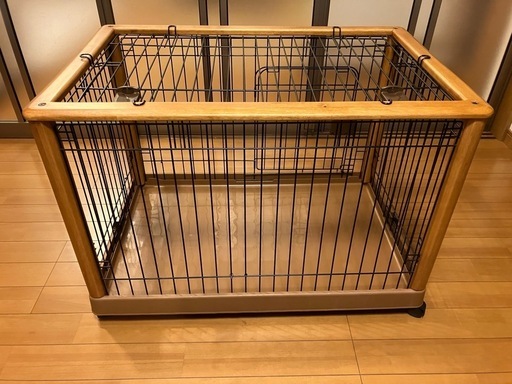 ペットゲージ ドッグハウス ケージ サークル 犬用 屋根付き 木製 簡単組み立て93cm×61.5cm×65cm