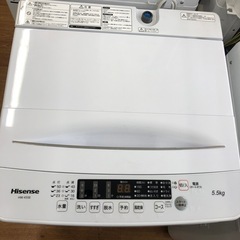 安心の1年保証付！！【Hisense 洗濯機　5.5kg HW-K55E 2023年製　クリーニング済み】売ります！取りに来れる方限定！