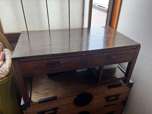 文机 レトロ 昭和 デスク 古家具