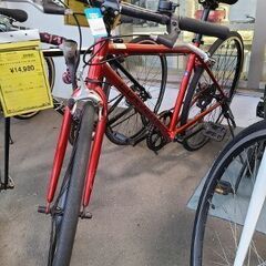 ★店頭にて試乗可★ J7708　asahi　アサヒサイクル　ロードバイク　CHEVROLET　シボレー　レッド　６段変速　簡易クリーニング済　【リユースのサカイ柏店】　 中古自転車 　流山市 中古自転車 松戸市 中古自転車 我孫子市 中古自転車 船橋市 中古自転車 守谷市 中古自転車 取手市 中古自転車 ☆店頭にて試乗可☆ J7708 asahi アサヒサイクル ロードバイク