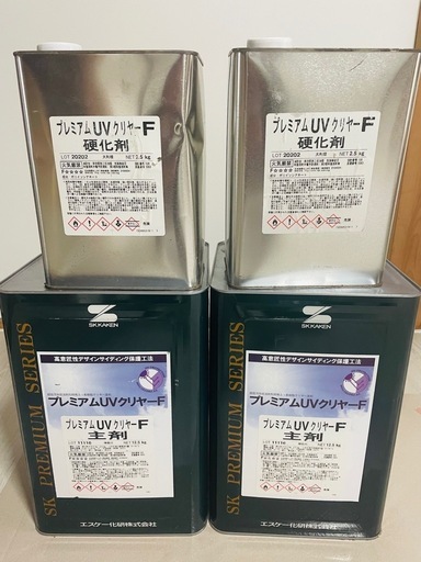 未使用品 エスケー化研　プレミアムUVクリヤーF 外壁塗料