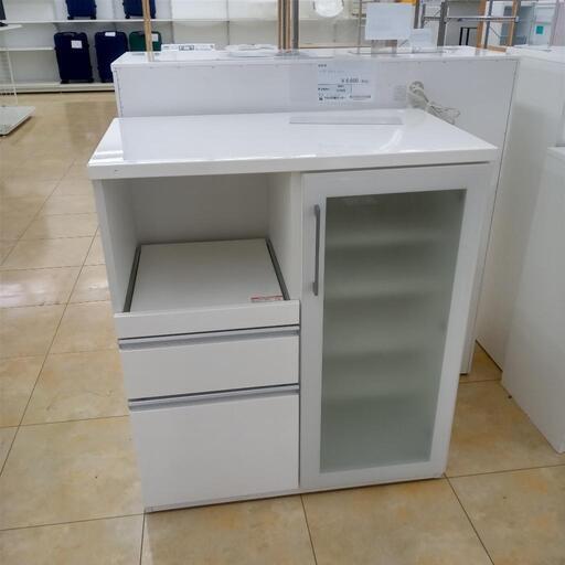 ★ジモティ割あり★  食器棚 白 W88×D50.5×H101 クリーニング済み OJ5960