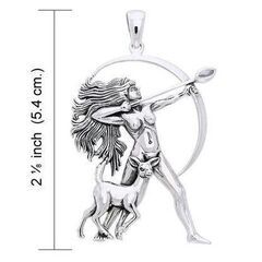 PeterStone: Diana Goddess Silver Pendant