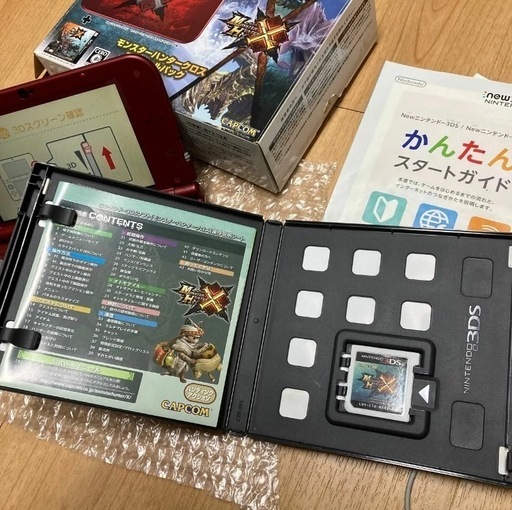 他フリマサイトにて購入されました！ありがとうございます「極上品」【Newニンテンドー3DS LL】モンスターハンタークロス スペシャルパック 本体・ソフト・保護フィルム・充電器