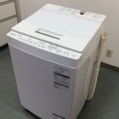 YJT9607【TOSHIBA/東芝 7.0㎏洗濯機】美品 2019年製 ZABOON AW-7D8 家電 洗濯 簡易乾燥付