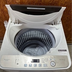 J0203 シャープ洗濯機 2020年 6kg
