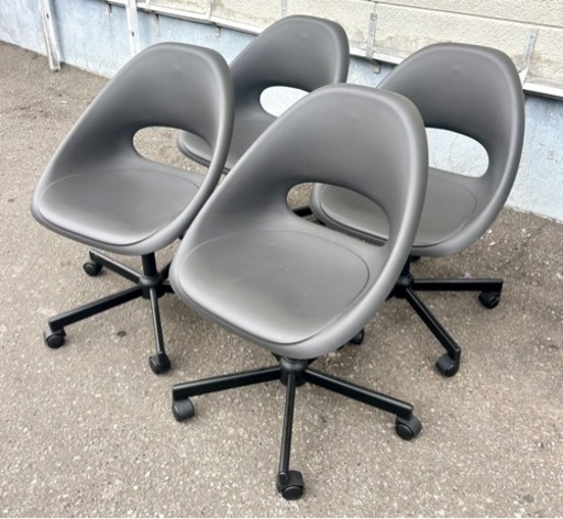 札幌市内配送可 IKEA イケア エルドベルゲット マルシェール オフィスチェア 回転椅子 4脚セット