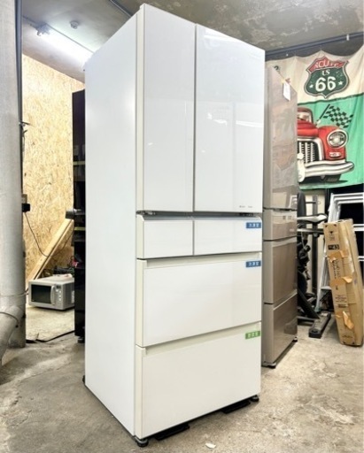 札幌引取り歓迎 17年製 Panasonic パナソニック 470L 6ドア冷蔵庫 NR-FPM472S-W