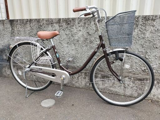 売約済みですm(_ _)m【札幌市内配達無料】整備済み！美品中古車　BRIDGESTON　ECOLO　26インチ　内装3弾切替　鍵付き　手元レバー式LEDライト