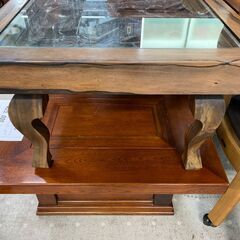 ☆来店限定☆ 木彫り 彫刻 座卓 ローテーブル