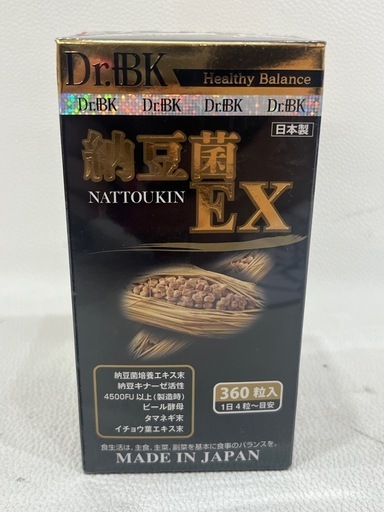 Dr.+BK 納豆菌 EX黒 ナットウキナーゼ 360粒