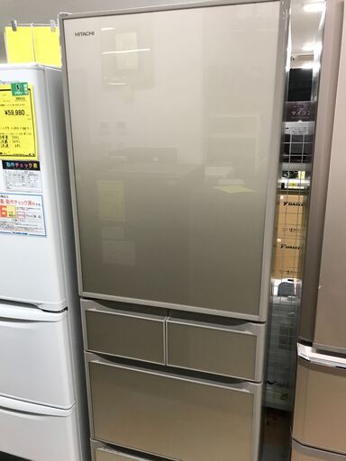 冷蔵庫 ヒタチ R-S40KL 2020年製 W(幅)60.0×D(奥行き)66.4×H(高さ)179.8cm ※保証6ヶ月