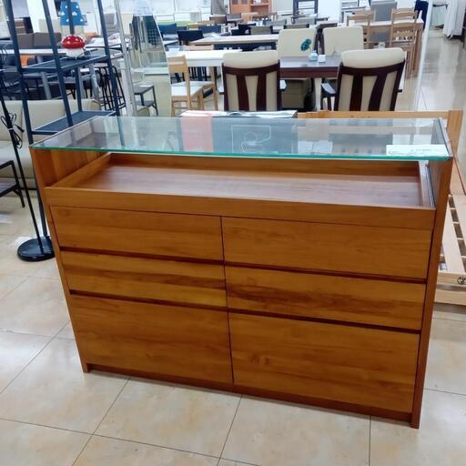 ★ジモティ割あり★  コレクションチェスト ブラウン W125×D42×H92 クリーニング済み OJ5980