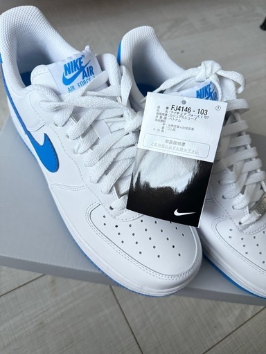 新品未使用　NIKE air force1 ホワイト/フォトブルー25.5cm