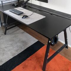 【kana】IKEA ウーテスペラレ　ゲーミングデスク UTESPELARE ウーテスペラレ ゲーミングデスク, ブラック, 160x80