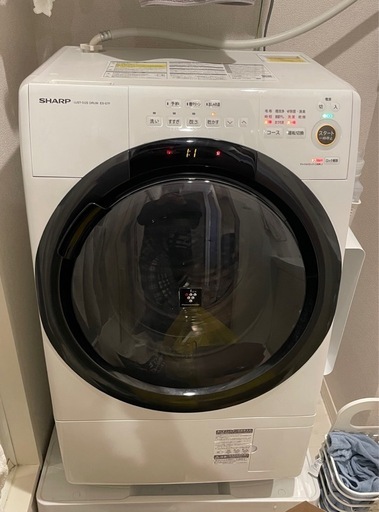 【売り切り】2021年製！SHARP シャープ ドラム式電気洗濯乾燥機 ES-S7F-WR 7.0kg 57L 重量76kg 動作未確認
