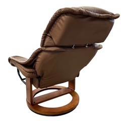 NO.1842 【在庫２】関家具 リクライニングチェア オットマン付き 椅子 家具 中古