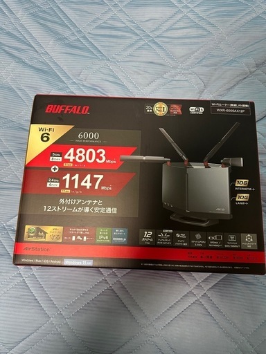 【新品 未使用】バッファロー ルーター WXR-6000AX12P