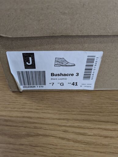 E123　[クラークス] チャッカブーツ Bushacre 3 メンズ　ブラックレザー