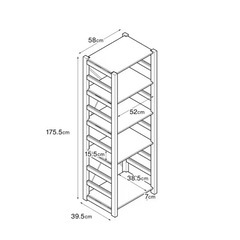 無印良品　パイン材ユニットシェルフ　180cm