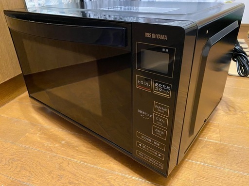 2020年製アイリスオーヤマ 電子レンジ 18L 単機能 フラットテーブル ヘルツフリー 全国対応 650W 出力3段階 自動あたためメニュー3種類 タイマー機能付 1ブラック IMB-FV1801(1002c)