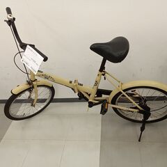 ★ジモティ割あり★  自転車 20インチ ホワイト×ブラウン クリーニング済み TC5094 ☆ジモティ割あり☆ 自転車 20インチ ホワイト×ブラウン クリーニング
