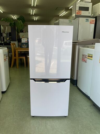 【リサイクルショップ　ピカソ　小松原】ハイセンス 右開き 130L 2ドアノンフロン冷蔵庫 パールホワイト 2019年製 HR-D1302★7044★