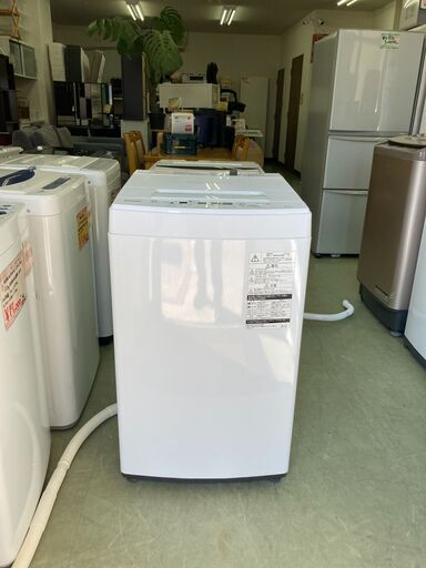 【リサイクルショップ　ピカソ　小松原】★分解洗浄済み★ 2020年製 東芝 TOSHIBA 4.5kg 全自動洗濯機 ピュアホワイト AW-45M7★3925★