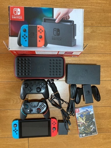 Nintendo Switch 本体 赤/青 プロコン、ソフト付き
