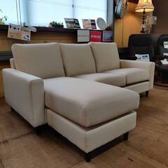 【愛品倶楽部柏店】NITORI (ニトリ) 布張りカウチソファ CS02 H-BE 組替え可能 脚を外せばロータイプにも!