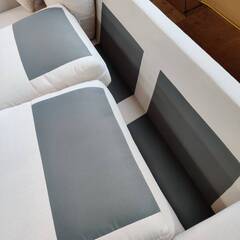 【愛品倶楽部柏店】NITORI (ニトリ) 布張りカウチソファ CS02 H-BE 組替え可能 脚を外せばロータイプにも!