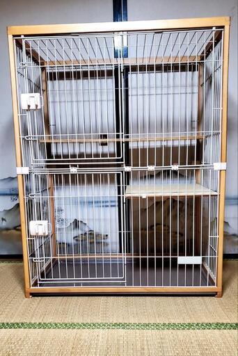 木製枠猫用ケージ