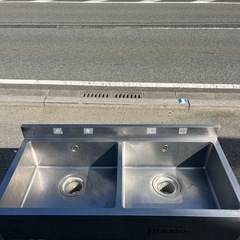 ☆  中古品  二層シンク  1300×600×930 　厨房  厨房用品  ☆