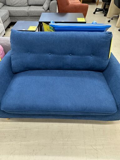 ジモティ来店特価!!　2人掛けソファー　ブルー　　J-1024