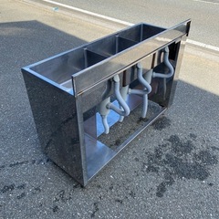 ☆中古品 3槽シンク 1200×450×925 包丁収納付き 厨房 厨房用品☆