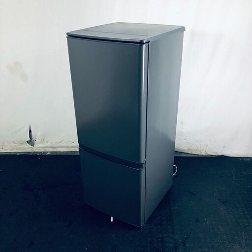 ID:rg219505 三菱 MITSUBISHI 冷蔵庫 一人暮らし 中古 2023年製 2ドア 146L グレー ファン式 右開き MR-P15J-H  【リユース品：状態B】【送料無料】【設置費用無料】