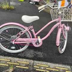 リサイクルショップどりーむ天保山店　No1413　自転車　子供用自転車　20インチ　ピンク　ベル付き　ライト付き　鍵付き TOPONE（トップワン） 子供用自転車 20インチ キッズバイク 幼児用