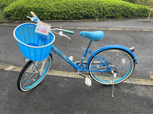 リサイクルショップどりーむ天保山店　No1412　自転車　子供自転車　青色　ベル付き　ライト付き