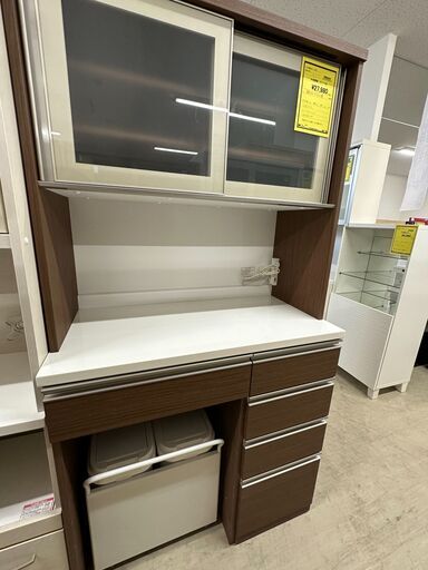 ジモティ来店特価!!　食器棚　ニトリ　ブラウン　　　J-1032