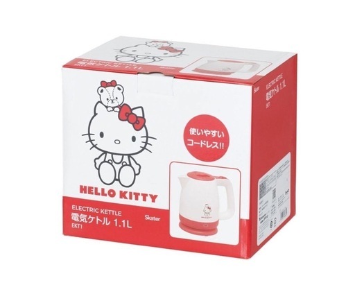 【新品】ハローキティ 電気ケトル 1.1L