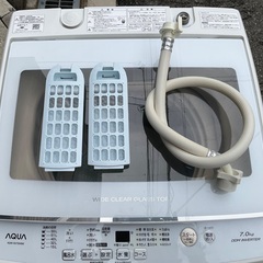 【RKGSE-207】特価！アクア/7kg全自動洗濯機/AQW-GV70H/中古品ン/2020年製/当社より近隣地域無料配達