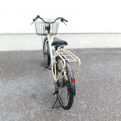 中古自転車多数販売中!　試乗して下さい!　早い者勝ち!　ご来店ください!　お買い得自転車　シティサイクル　26インチ　イエロー　外装6段変速　オートライト　迫力！太タイヤ　お買い物に便利!!　売れてます!　早い者勝ち!　外観状態は全体的に極めて良好と思います!　m52